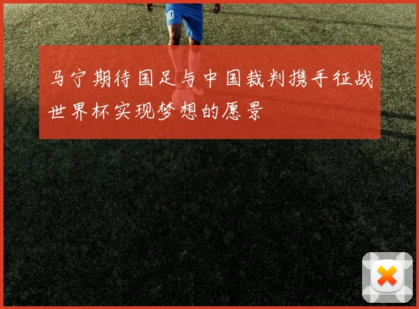 马宁期待国足与中国裁判携手征战世界杯实现梦想的愿景